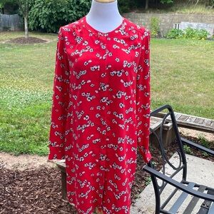 Lila Rose red floral dress
